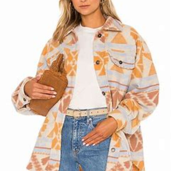 Free People Jacquard Sedona Combo Print Ruby Shacket in SZ L - Picture 15 of 16